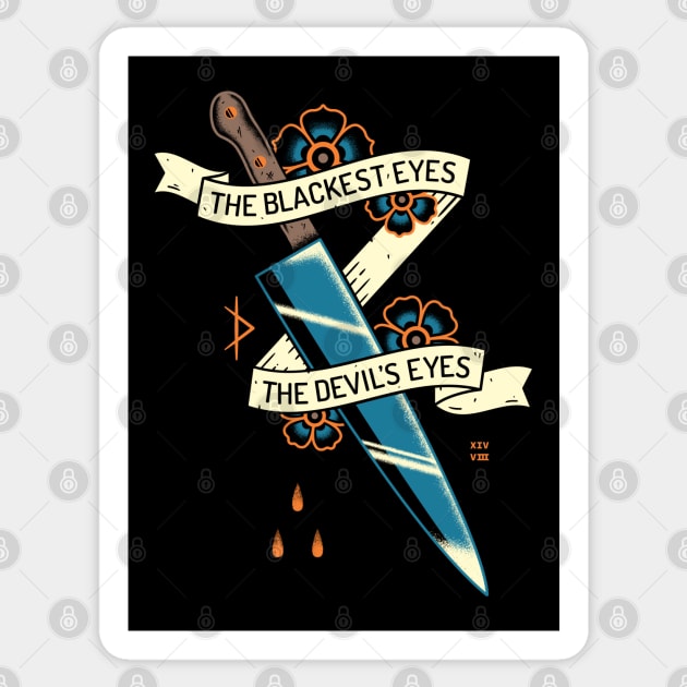 The Devil's Eyes Sticker by FourteenEight